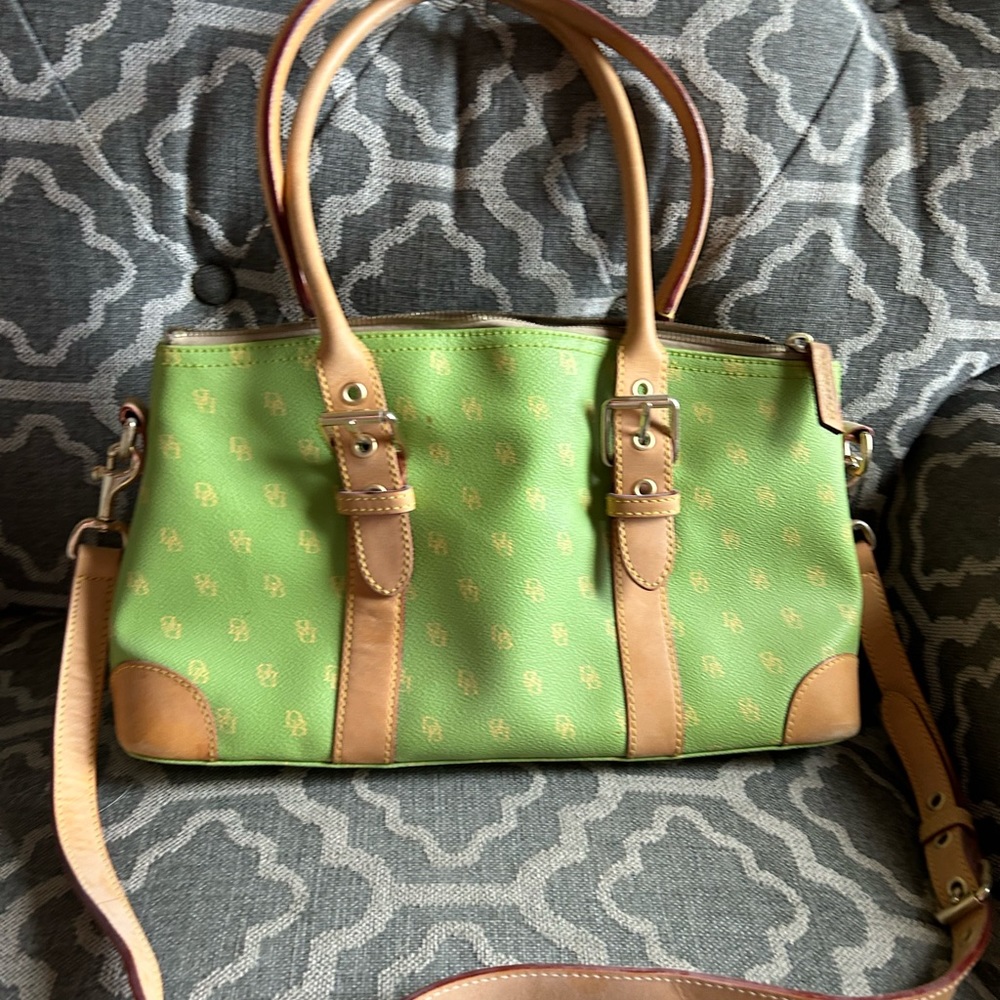 Dooney & Bourke Green Satchel with Shoulder Strap